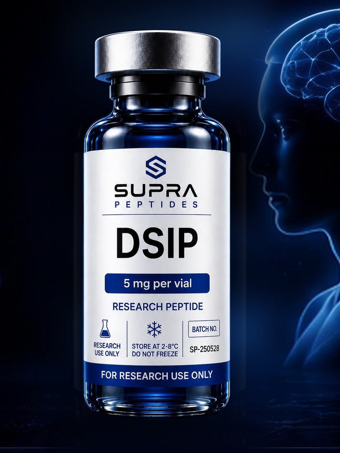 Hætteglas med DSIP fra Supra Peptides