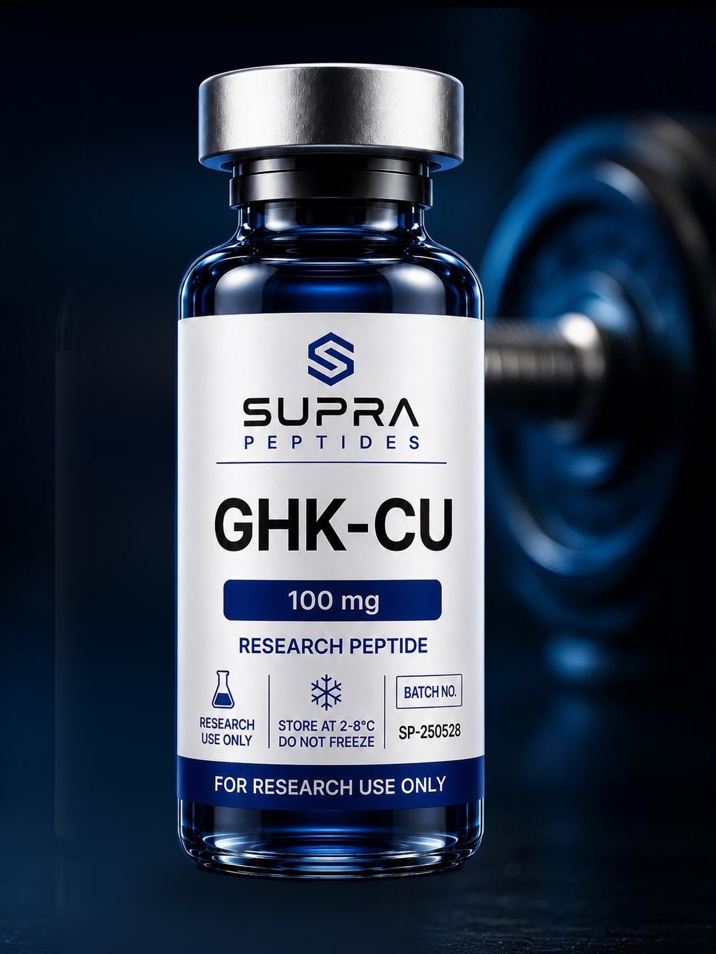 Hætteglas med GHK-Cu fra Supra Peptides
