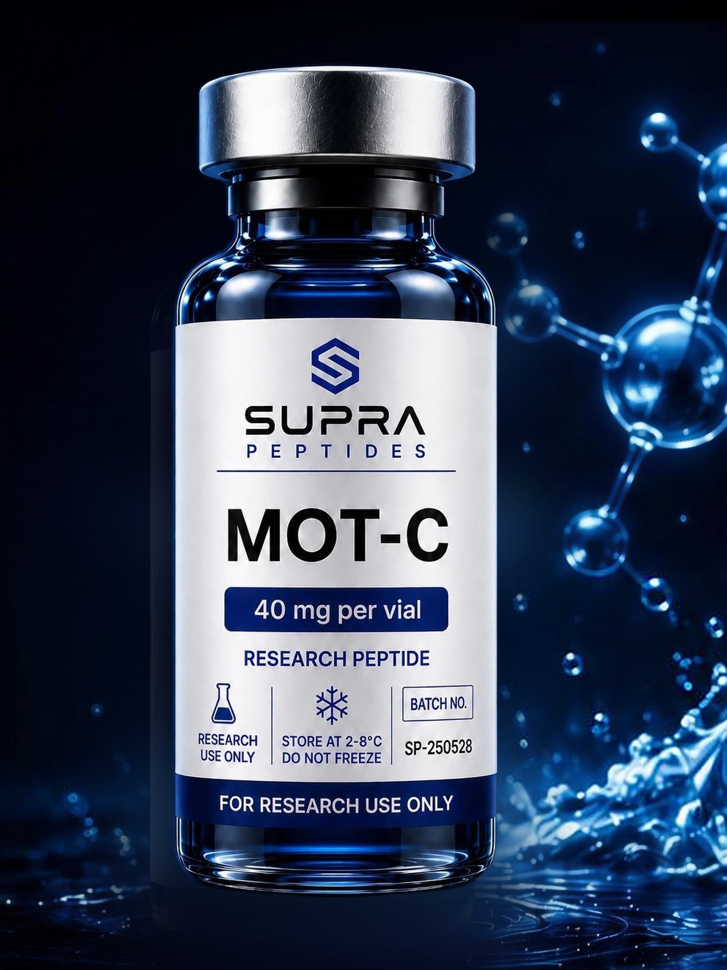 Hætteglas med MOT-C fra Supra Peptides